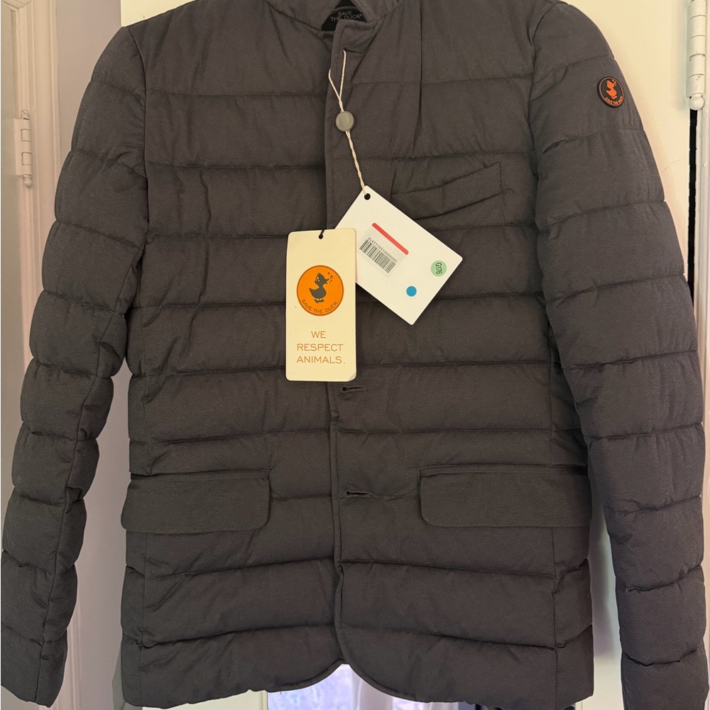 SAVE THE DUCK NWT Dark Gray Puffer Jacket- Med